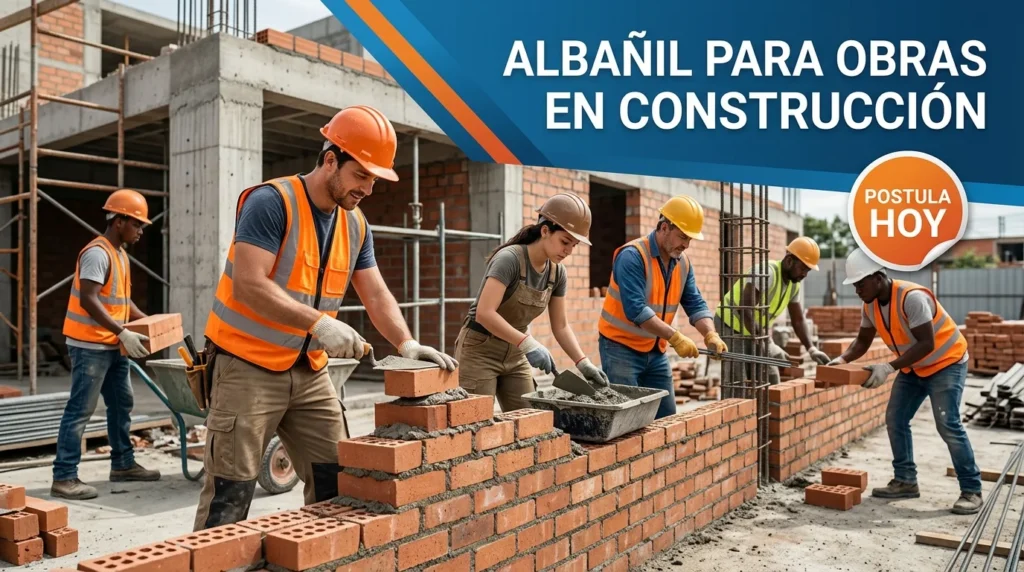 Albañil para obras en construcción