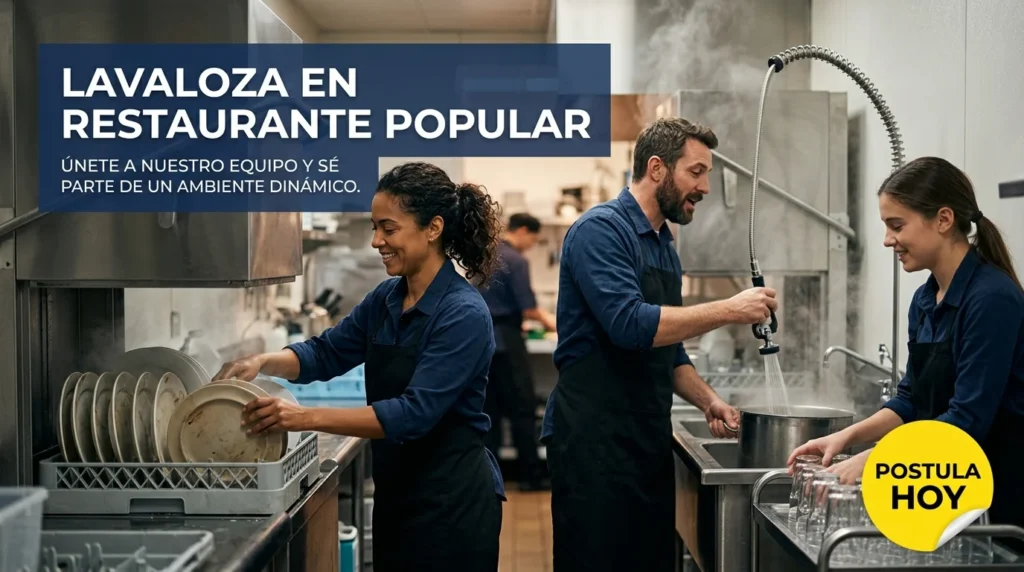 Lavaloza en restaurante popular